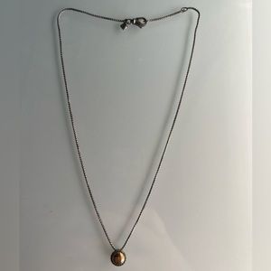 David Yurman Petite Chatelaine Necklace - Sterling Silver w 18K Yellow Gold Dome